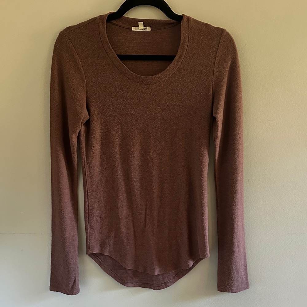 Wilfred Cocoa Long Sleeve Top